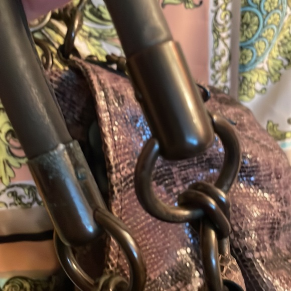 Coach Limited Edition Snakeskin 🐍Embossed Leather Bag⚠️FIRM⚠️ - Picture 8 of 16